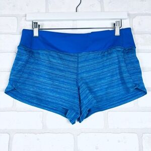 90 Degree by Reflex Blue Space Dye Athletic Shorts Womens Large L Lined Running